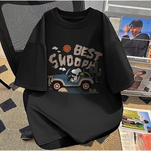 Mr Biggz T-shirt Oversize Lengan Pendek Kaos Best Snoopy Katun Murni Japanese Style Pria dan Wanita