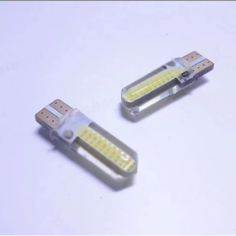 lampu Led senja kotak T10 mobil motor COB putih - putih