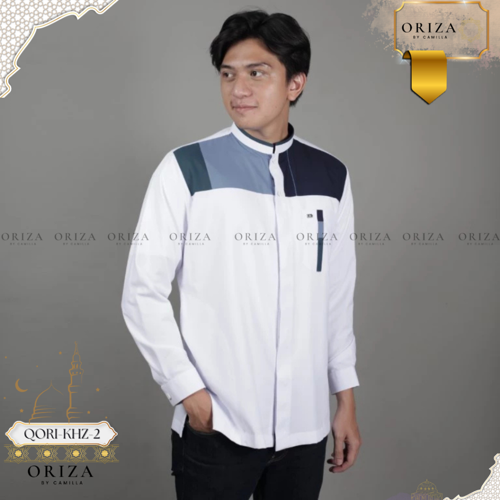 Baju Qori Khuzaimah/Baju Koko Casual/Baju Qori Lengan Panjang/KHZ-2