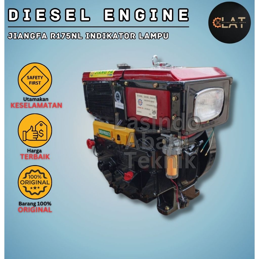 Engine Diesel Jiangfa R175NL 7PK Mesin Solar Jiang Fa R 175 NL 7 PK Indikator Lampu