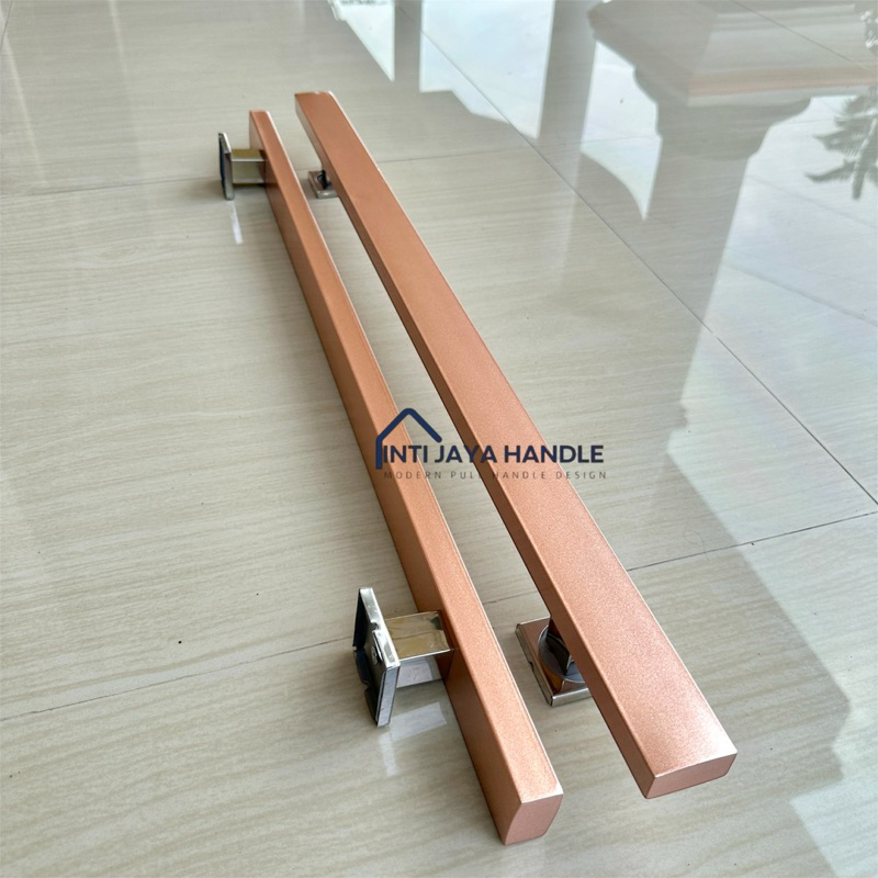 Handle pintu rumah stainless steel anti karat 100cm 120cm 150cm full hitam gagang pintu jumbo mewah 