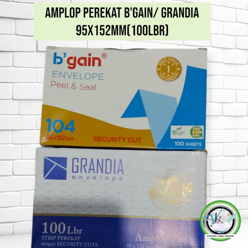 

Amplop perekat b'gain/ grandia 95x152mm(100lbr)