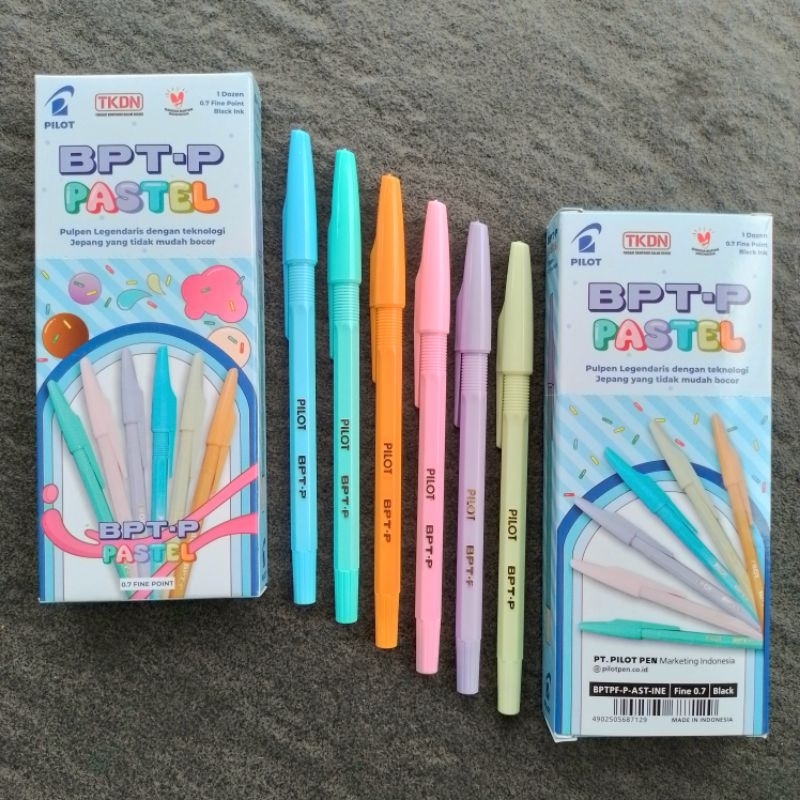 

sg Pulpen Ballpoint Pilot BPT-P Pastel ( 12 Pcs ) [ Orinal ]
