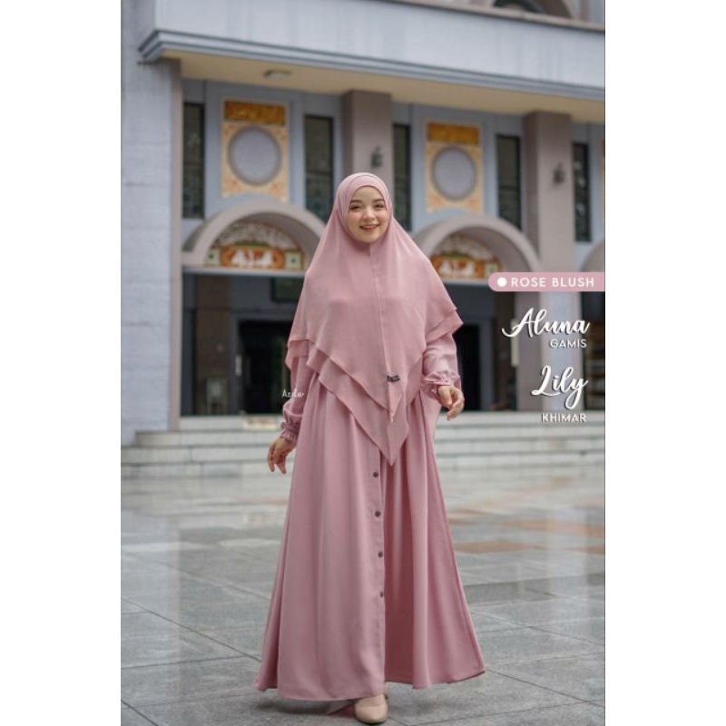 Dilovable.id | GAMIS ALUNA GAMIS KANCING WOLFIS GAMIS POLOS SET GAMIS LEBARAN SYARI BY. AZDA