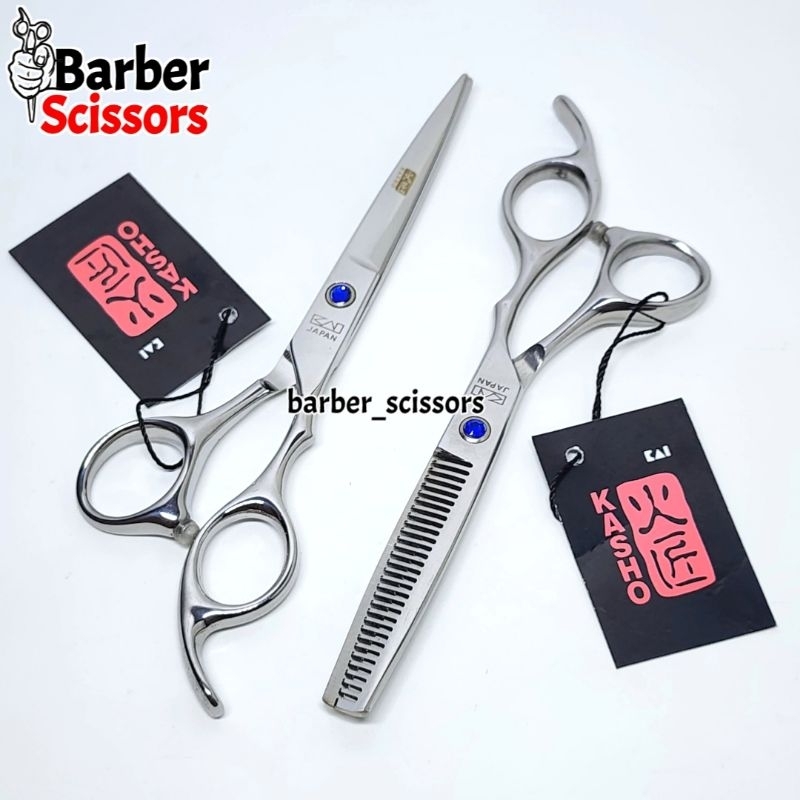Kasho Silver HJ600 Gunting Rambut Profesional Barber Scissors #B
