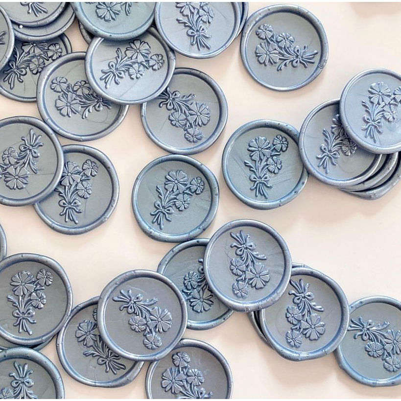 

Chrysanthemum 1 Pcs Wax seal sticker coinbulat instan Self adhesive wax seal sticker / hiasan undagan vintage harry potter #Paletecolor