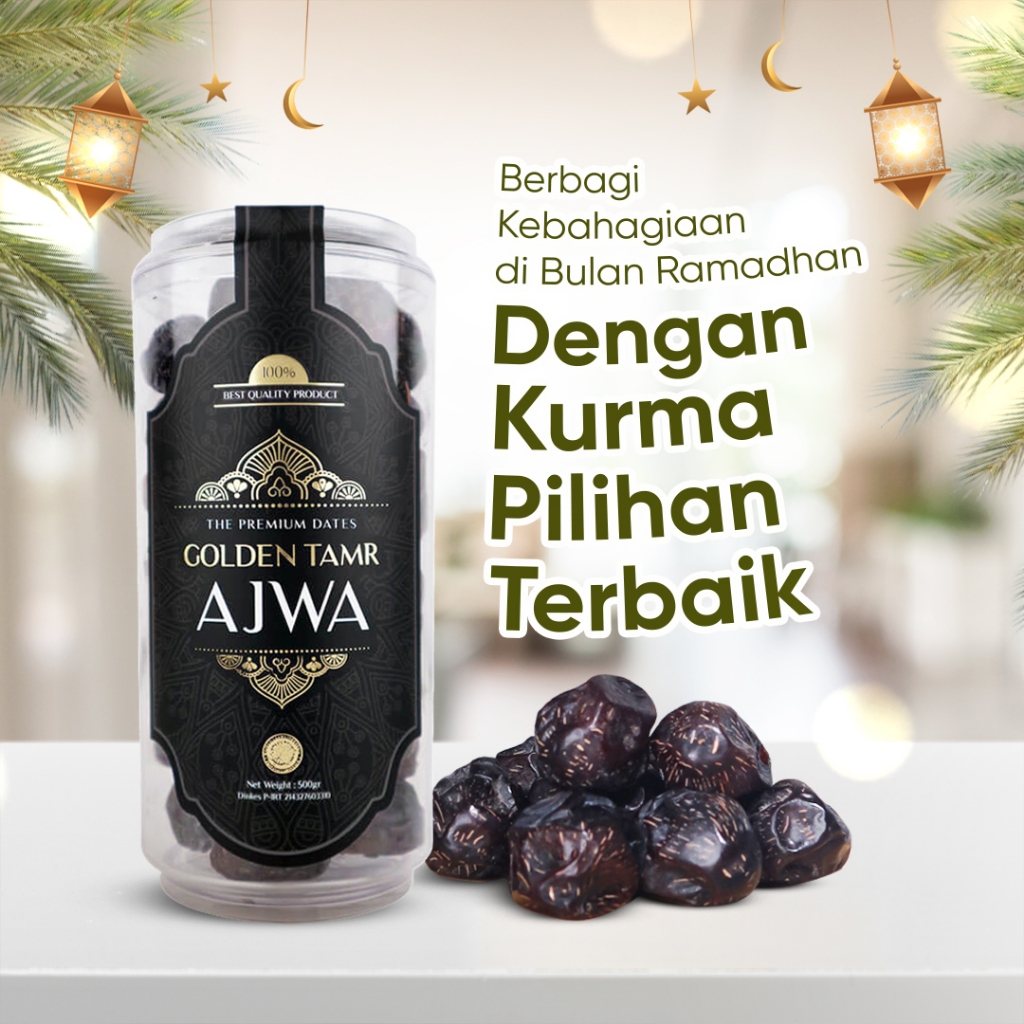 

KURMA AJWA ORIGINAL GOLDEN TAMR AJWA - 500gr