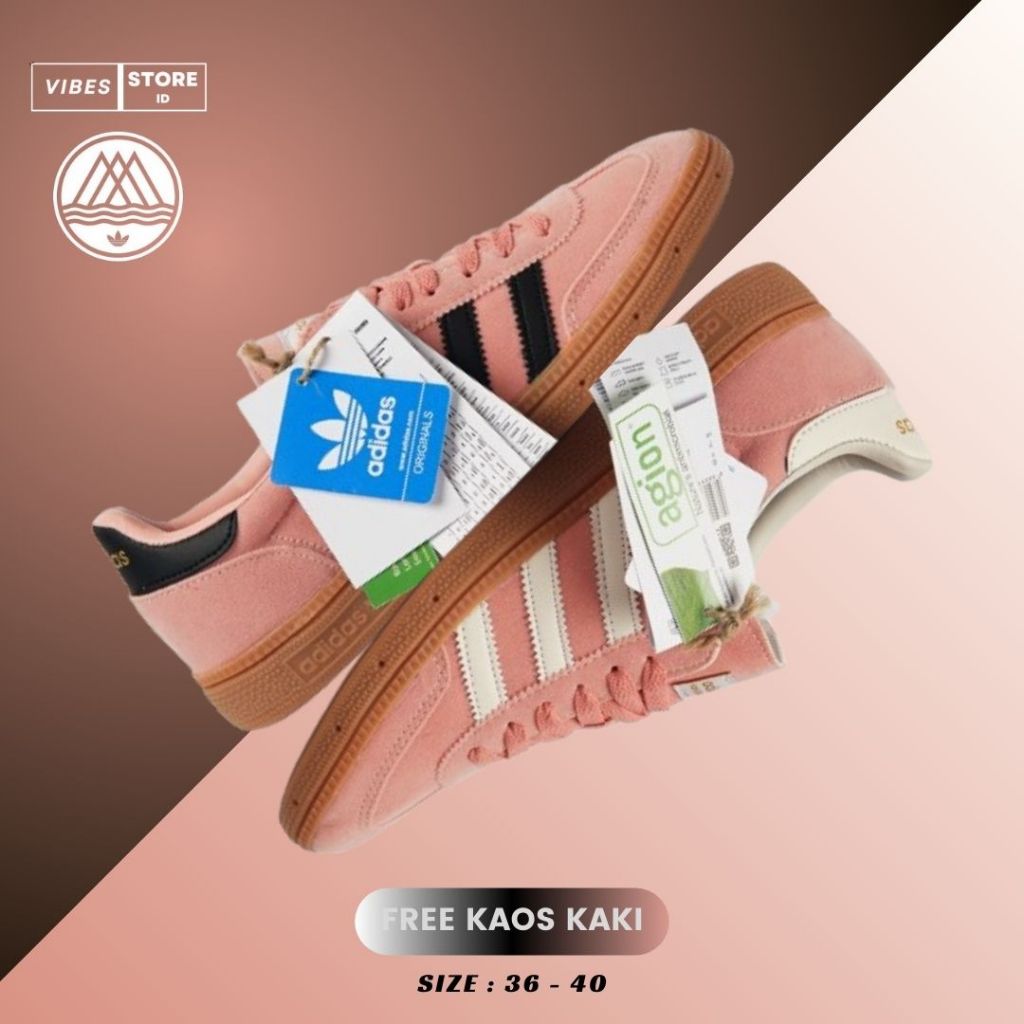 (VIBESSTR) SPEZIAL SNEAKERS WANITA DAILY CASUAL PINK MERAH MUDA ADIDAS