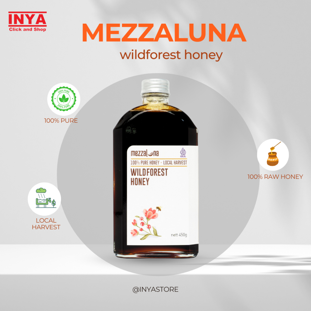 

MEZZALUNA Wildforest Honey 100% Pure Honey 450g - Madu Asli