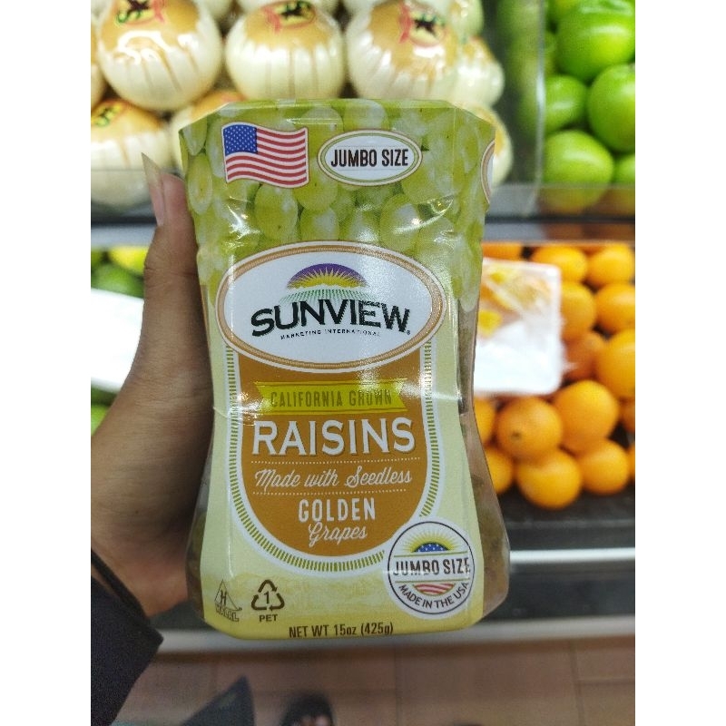 

SUNVIEW RAISINS GOLDEN SEEDLESS 425gram