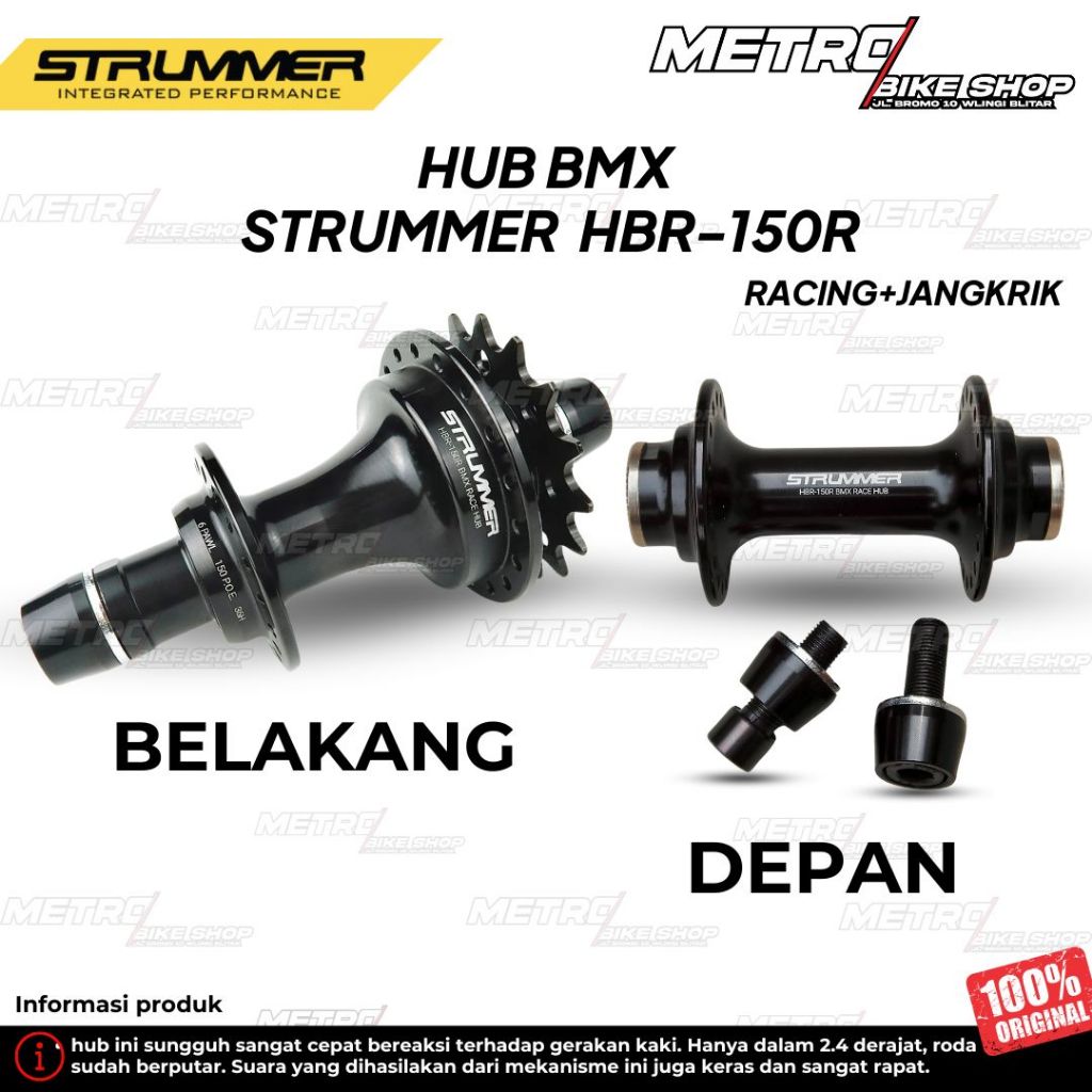 Hub BMX Strummer HB-150r FreeHub BMX depan belakang Gear Tawon Freehub BMX bunyi HUB untuk BMX 20