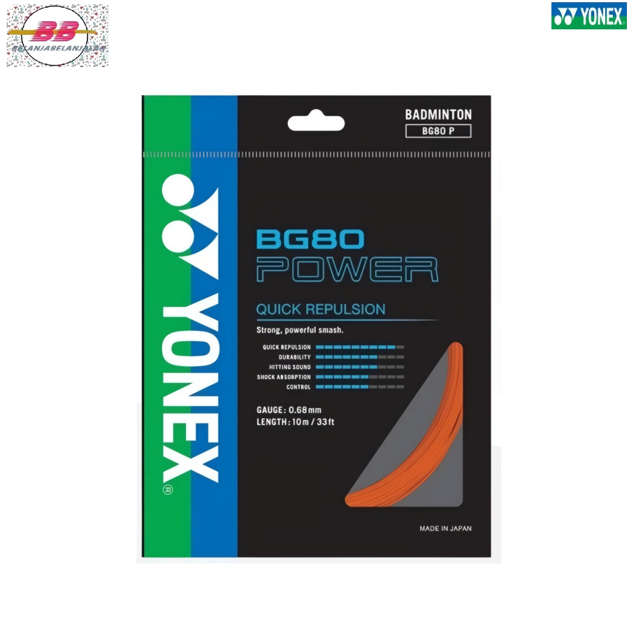 SENAR BADMINTON - YONEX BG80 BG 80 POWER - ORIGINAL