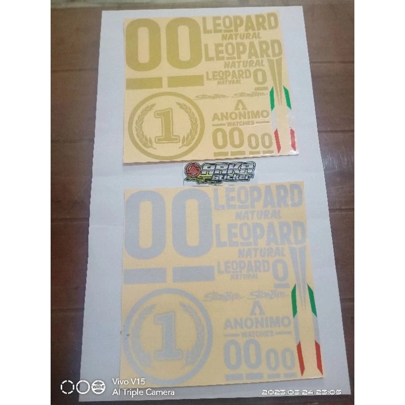 Cutting STICKER HELM LEOPARD (UNIVERSAL)