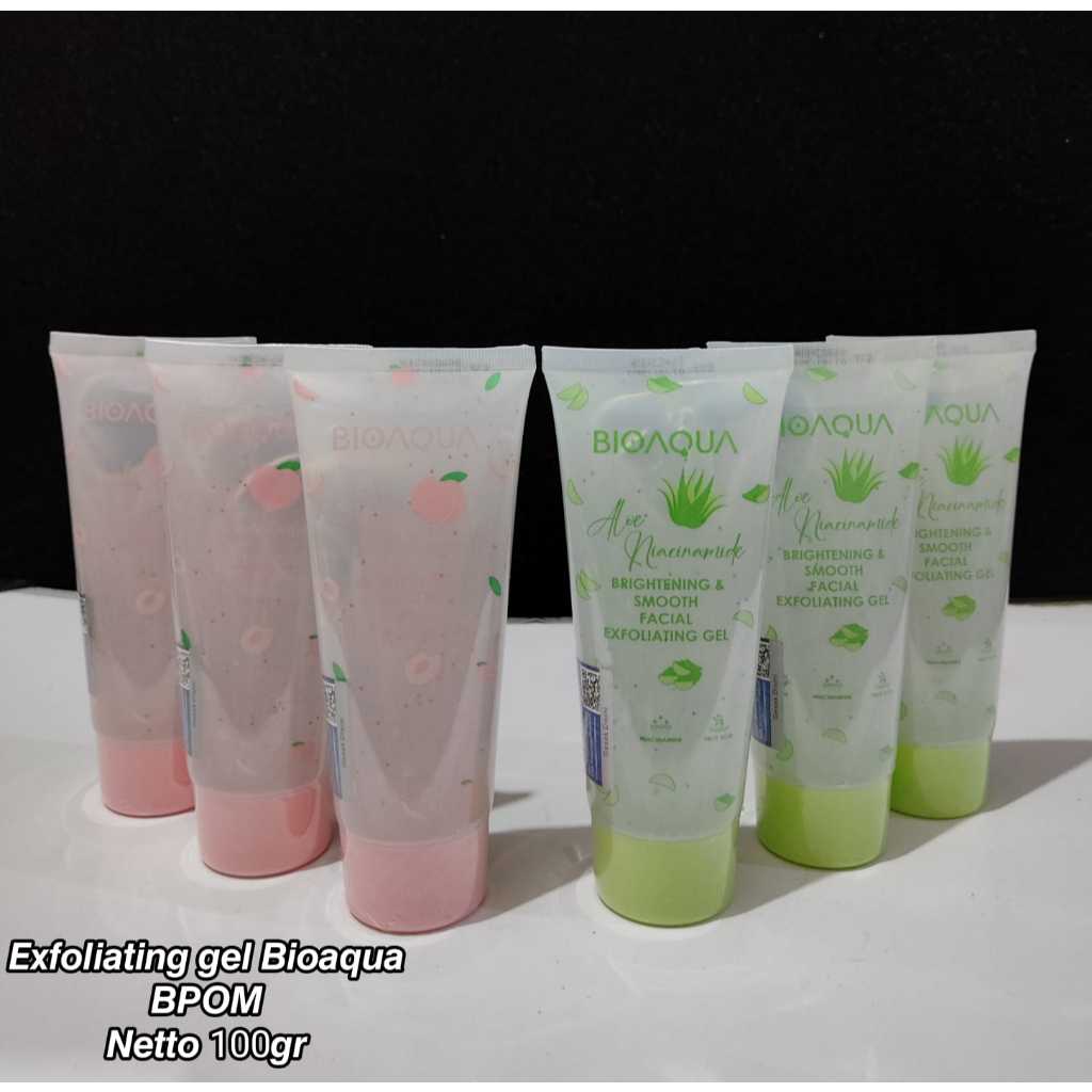 BIOAQUA Scrub Wajah Peeling Gel Niacinamide Brightening & Smooth Facial Exfoliating Gel Wajah 100g