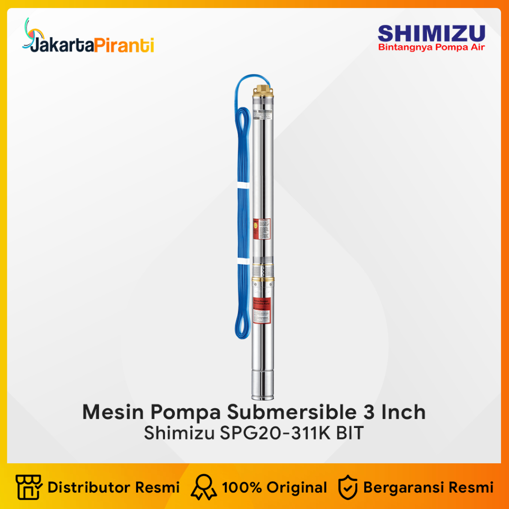Pompa Submersible / Pompa Satelit Shimizu SPG20-311K BIT 1/3 HP | Mesin Pompa Celup Dalam Submersibl