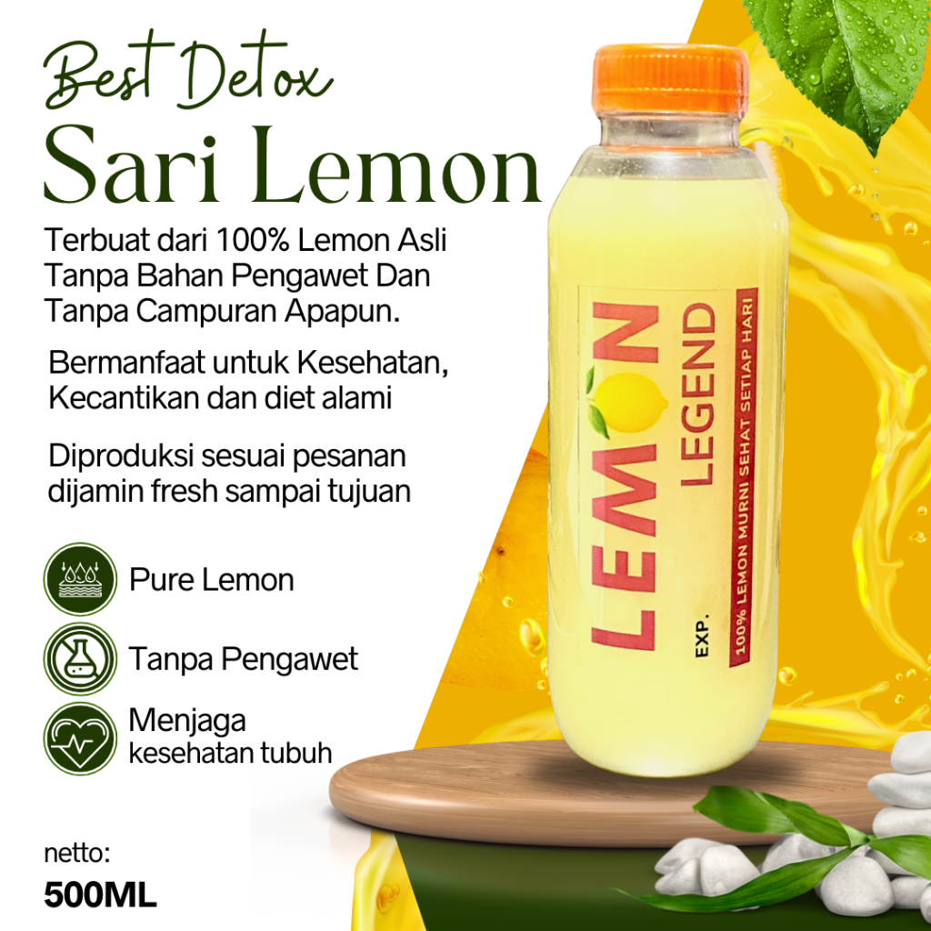 

Sari Lemon Lokal Legend 500ML Murni Alami 100% Untuk Detoks Dan Diet Alami