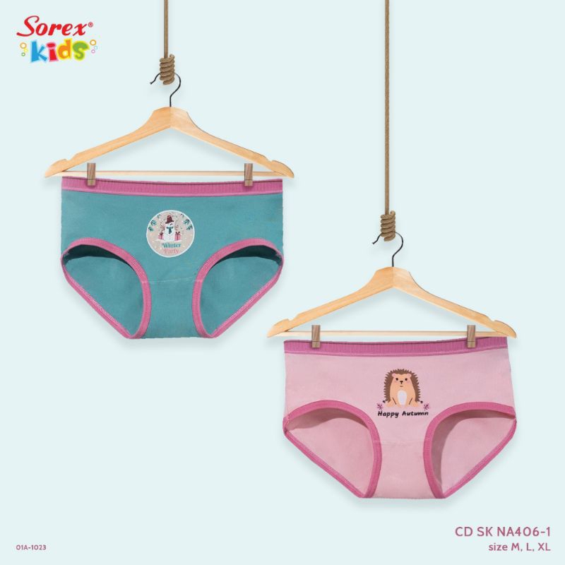 3pcs Celana dalam anak sorex NA 470 / Cd anak perempuan sorex / Celana dalam anak perempuan tanggung