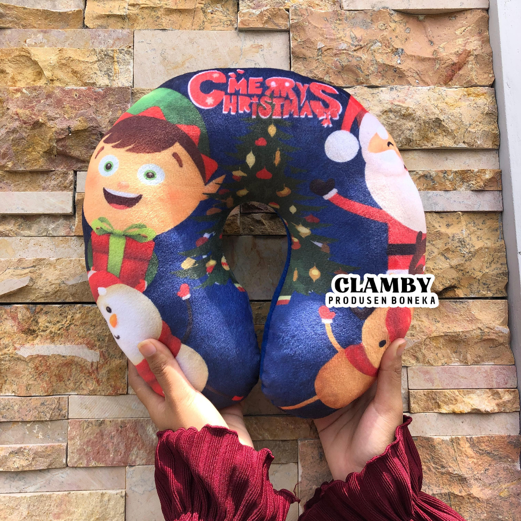 Bantal Leher Natal Christmas Edition | Bantal Print Crhistmas Natal