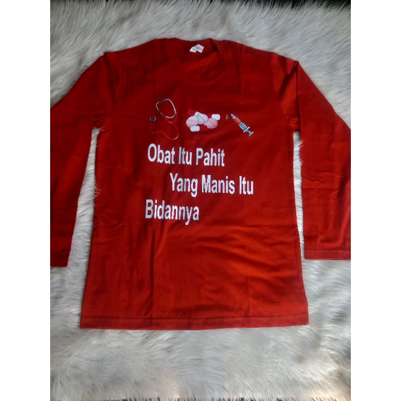 Kaos bidan sablon custom