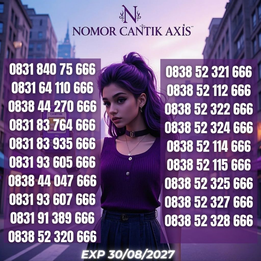 Nomor Cantik Axis Seri TRIPLE 666 & TRIPLE 777 Harga mulai 30ribu