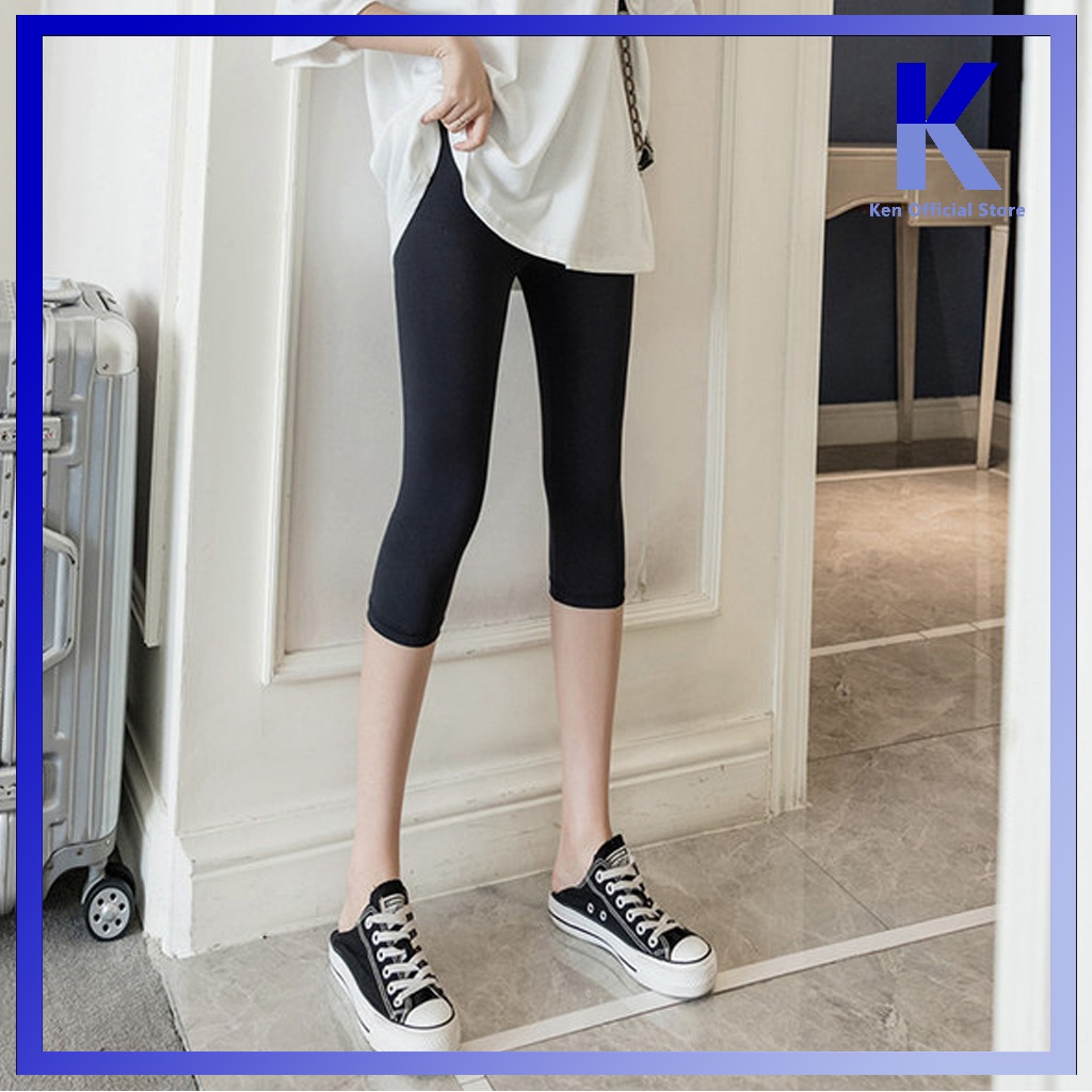 Legging Pendek Wanita / Legging Pendek Spandek / Legging 3/4 Wanita Size Standar Jumbo & Super Jumbo