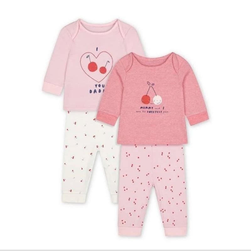 MothercareMummy n Daddy Cherry Pyjamas 2-pack
