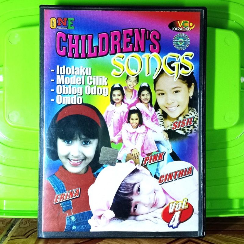 VCD CHILDREN'S SONGS VOL. 4 Sunar One Production RISTA FENNY ADAM VINKA SARA ERINA ALISSA PINK SISIL