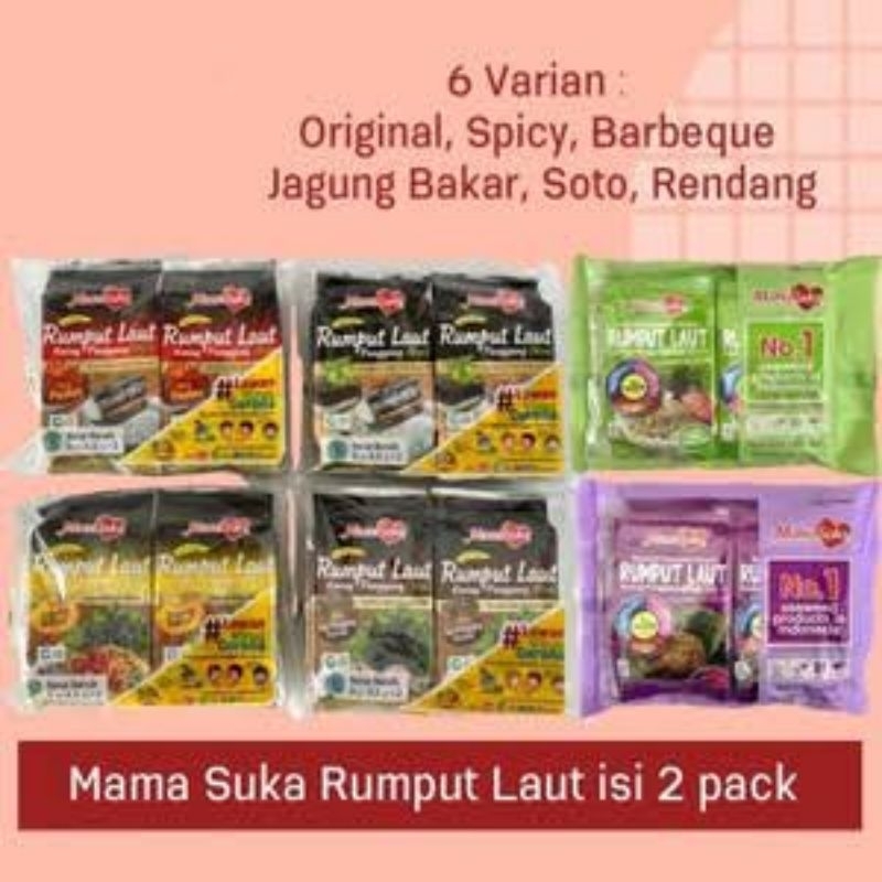 

Mama suka rumput laut isi 2 pack exp 01/2026
