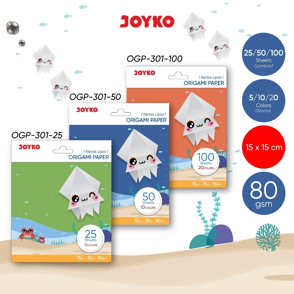 

Origami Paper Kertas Lipat Seni Joyko OGP-301 15 x 15 cm