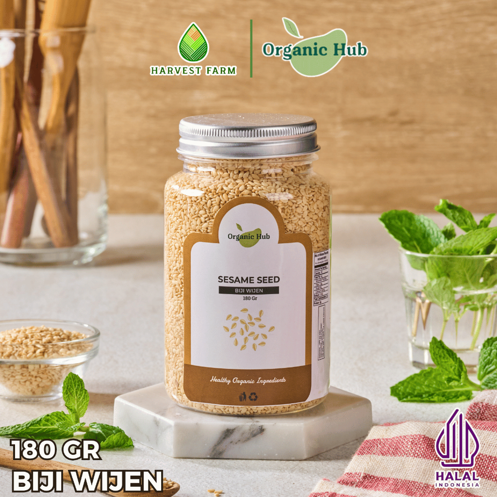 

Organic Hub Sesame Seed Rempah Nusantara Biji Wijen Putih Sangrai Roasted 180 gr