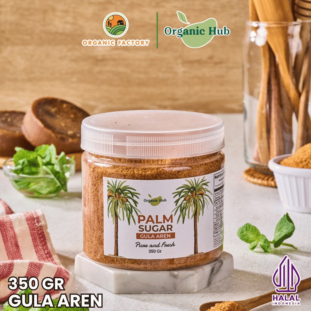 

Organic Hub Gula Aren Bubuk 100% Original Natural Premium Quality Palm Sugar Powder Organik 350 gr