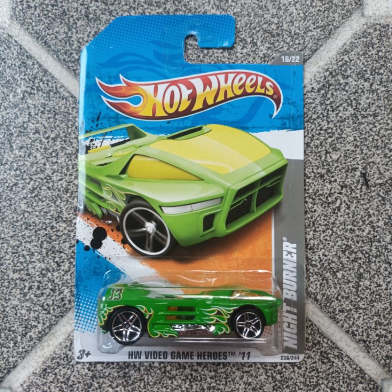 hot wheels night burner 2011 hijau