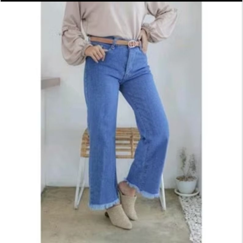 Termurah Kulot Jeans Rawis Ii Celana Kulot Jeans Rawis Ii Hight Waist Kulot