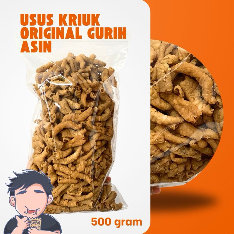 

USUS KRISPI GURIH ENAK KRIUK BABASNACK 500 gram