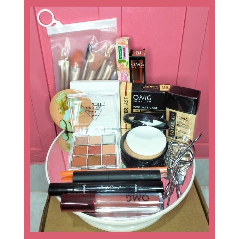 1 Set Alat Make up BPOM OMG dan Pixy Set Makeup Paket Kosmetik Murah Lengkap Viral Kecantikan Cewek 