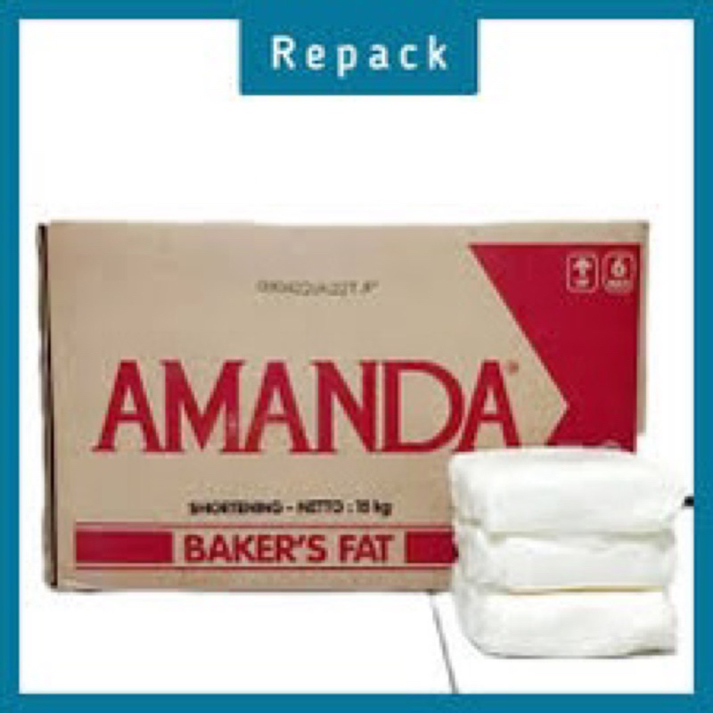 

margarin putih amanda baker's fat 250 g | mentega putih SHORTENING ( TAWAR )