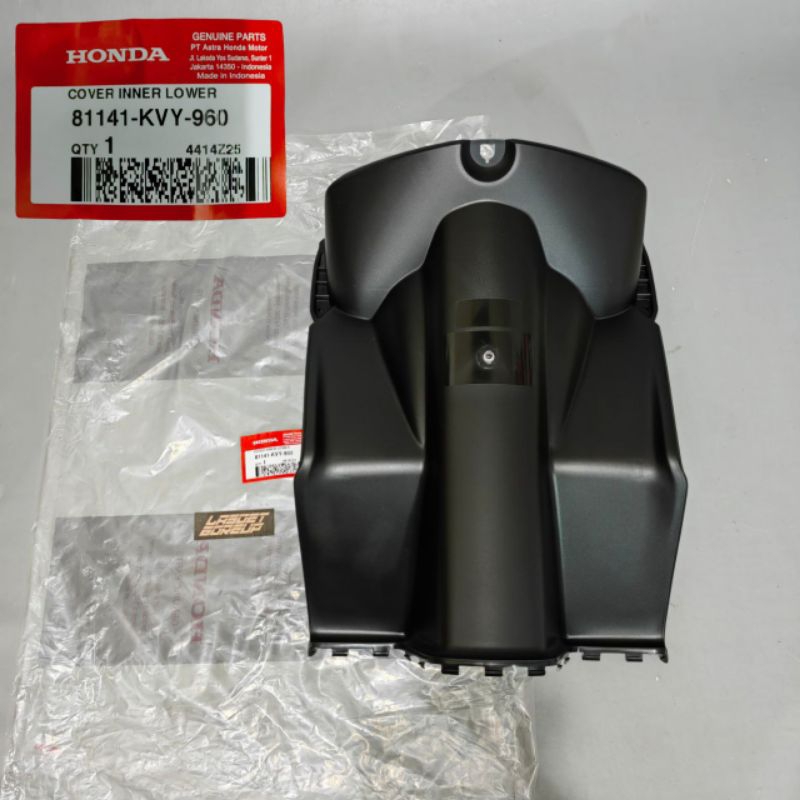 COVER INNER LOWER 81141-KVY-960 DASHBOARD BAWAH TEBENG 1/4 BEAT KARBU KARBURATOR ORIGINAL AHM
