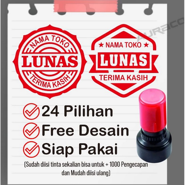 

COD✅, Stempel lunas/ Stempel lunas bulat/ Stempel lunas Persegi / Stempel Custom/D25_1743