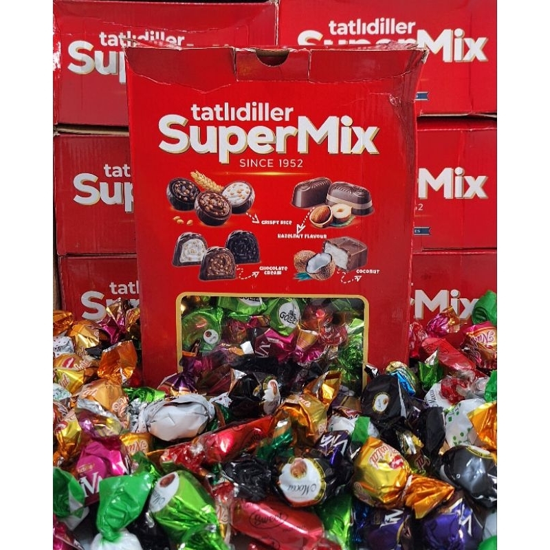 

COKLAT TURKI Merk Tatlidiller SuperMix Varian kemasan repack 250gr,500gr dan 1kg (Ready Tatlidiller SuperMix)