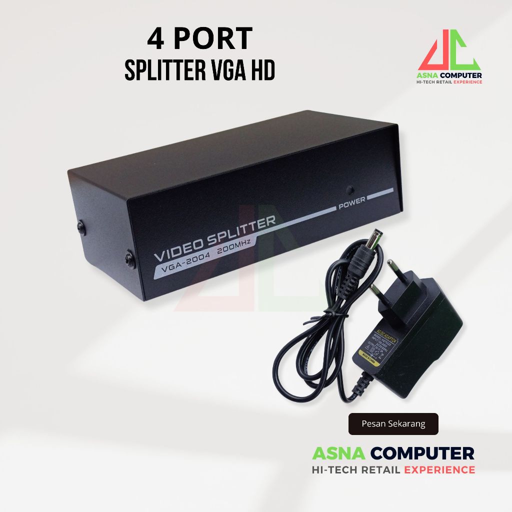 Splitter VGA 4 Slot Spliter Switcher Layar Monitor Proyektor Full HD