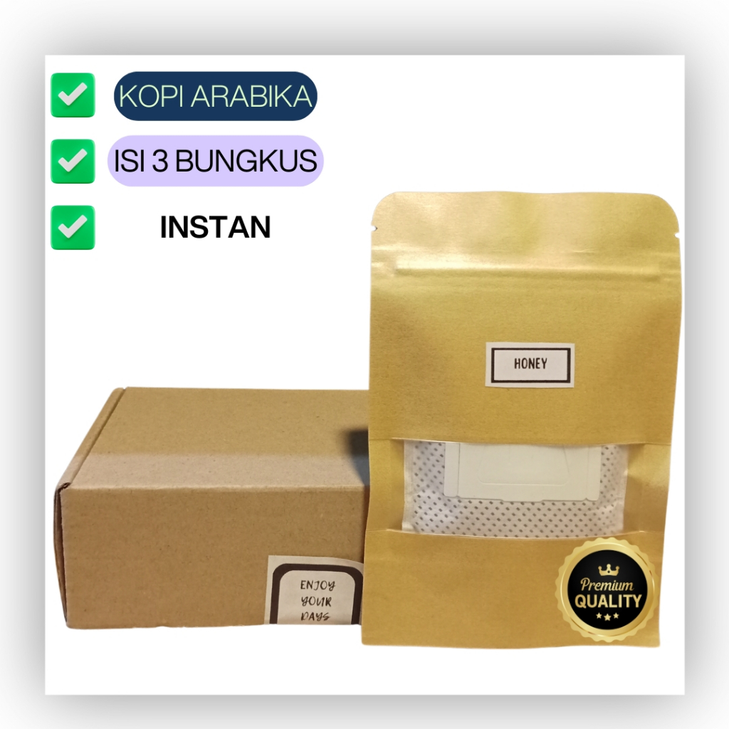 KOPI ARABIKA FULL 100% INSTAN KOPI ARABICA DRIPBAG  KOPI SARING TANPA AMPAS