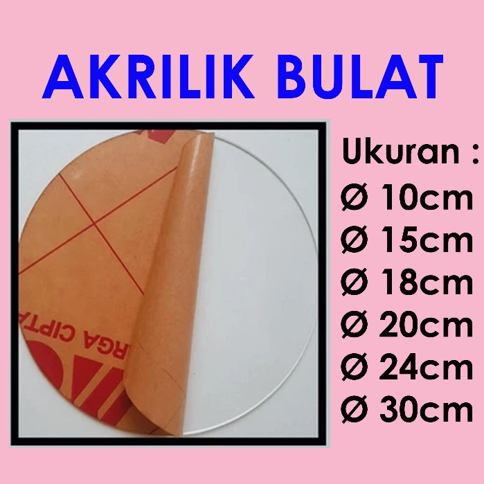 

Round Acrylic /Akrilik bulat acrylic lingkaran lasercut