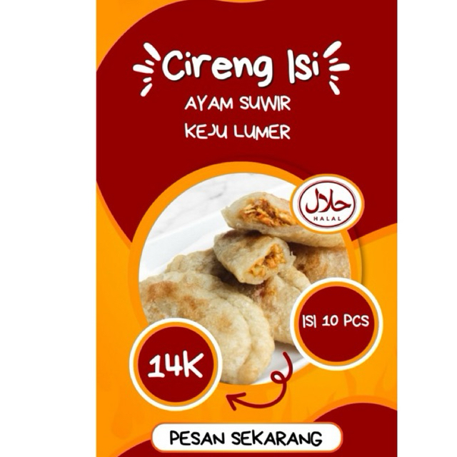 

CIRENG ISI FROZEN FOOD | ayam suwir & keju lumer