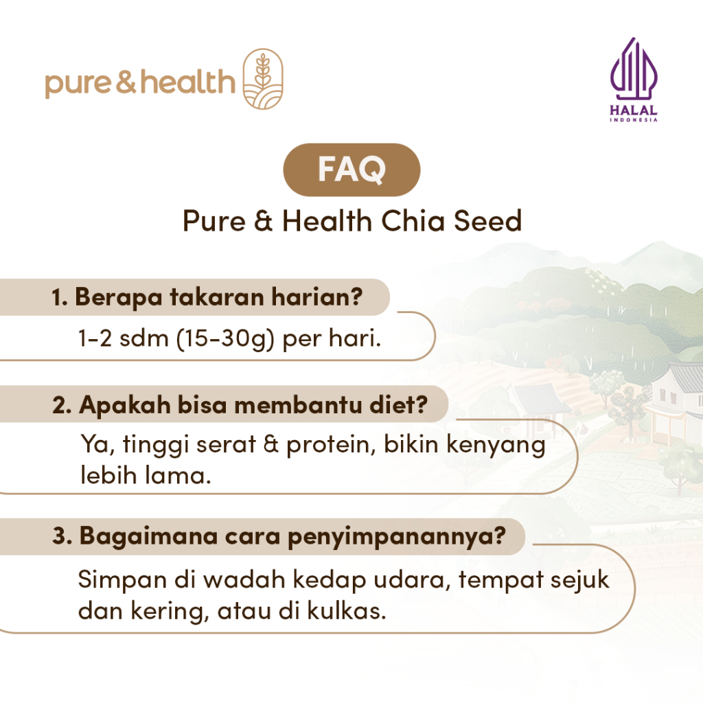 

QH Chia Seed 500 Gram SOLUSI SEMBELIT - Membantu Memperlancar BAB