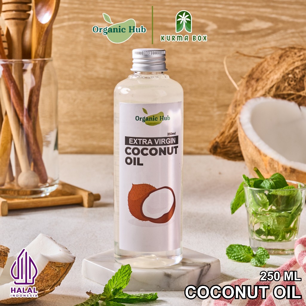 

Organic Hub EVCO Minyak Kelapa Murni Dapat Diminum Extra Virgin Coconut Oil 100 % Asli Murni Organik Premium Quality VCO Minyak Kelapa 100ml 250ml 500ml