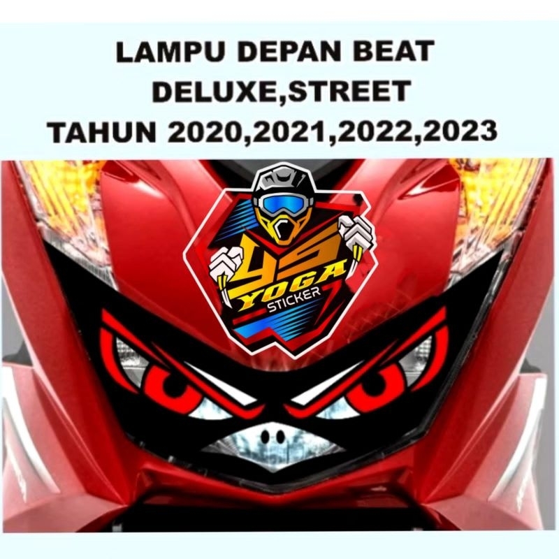cutting sticker lampu depan kanan kiri variasi beat deluxe tahun 2022
