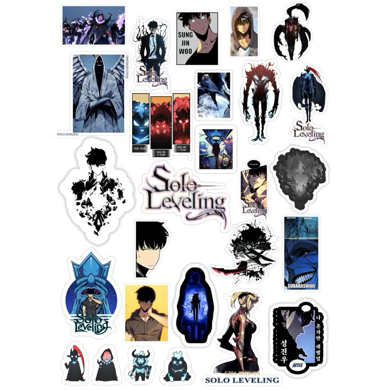 

50 PCS Stiker Solo Levelling free 7 random stiker laptop anti luntur