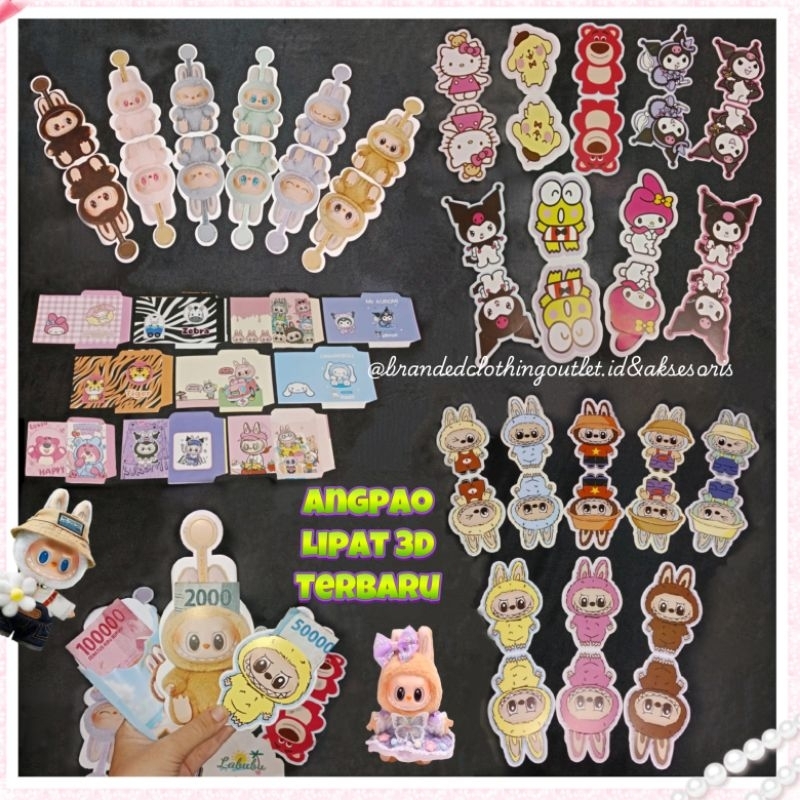 

(5PCS) ANGPAO LIPAT LEBARAN 2SISI TERBARU / ANGPAO IMLEK LABUBU SANRIO / AMPLOP 3D IDUL FITRI KARAKTER LUCU / ANGPAU SINCIA GEMOI / AMPLOP VIRAL / PLB7321