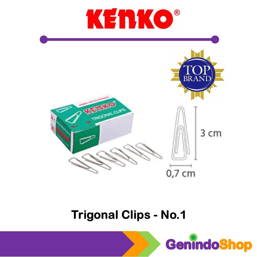 

Klip Kertas Besar / Trigonal Clip No 1 Kenko