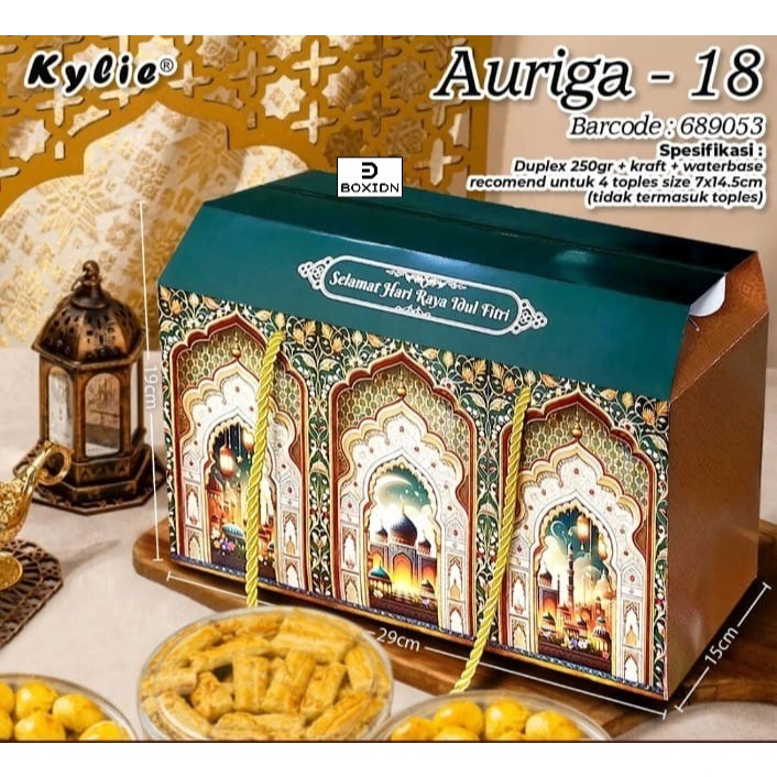 Fitri Box Lebaran 4 Toples 500gr Box Kue Kering Idul Fitri Hard box Kotak Lebaran Kue Kering Dus Kue